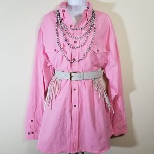 Walls Authentic Ranch Wear Pink Shirt, XLT
